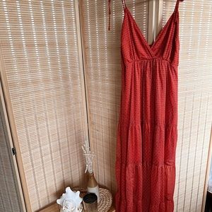 Chiffon Tiered Maxi Dress size M Abercrombie
